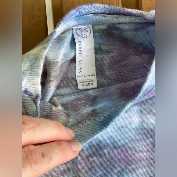 Sea Meets Sand: One of a Kind Ice Dyed Toddler Tee sz 2T Blue/Green/Brown/Purple - Picture 3 of 10